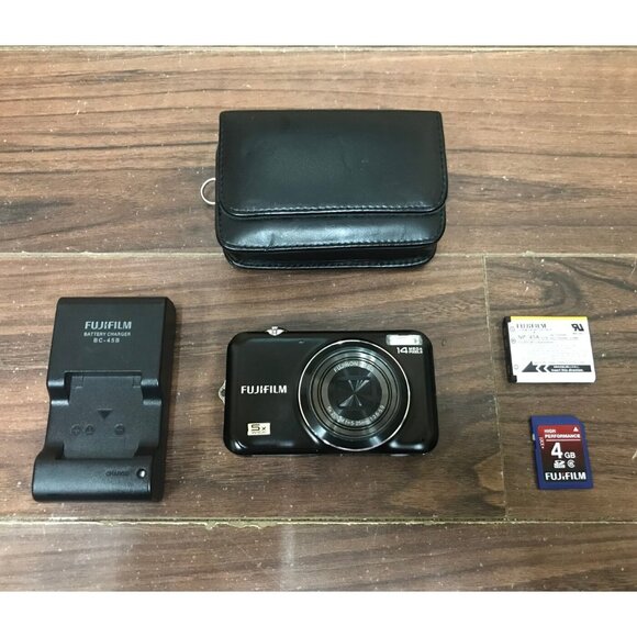 Fujifilm Finepix JX250 Digital Camera Black 14MP 5X Zoom with Battery SD Card - Picture 1 of 16